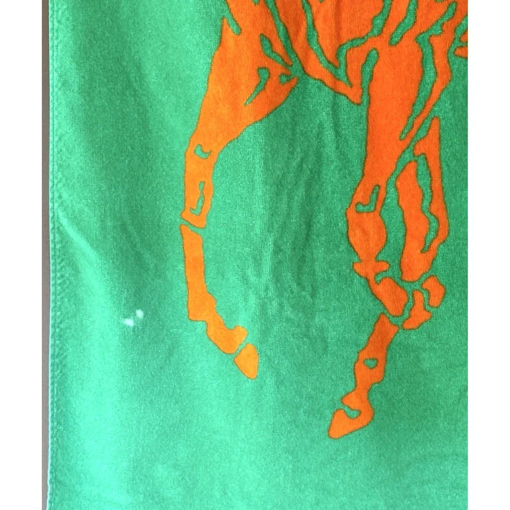 Polo Ralph Lauren Fragrances Beach Towel Big Pony #3 Green Orange 55